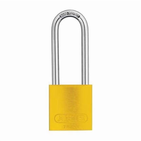 Keyed Padlock, Open, Rectangular Aluminum Body, Hardened Steel Shackle, 13/16 in W, 6 PK 19371
