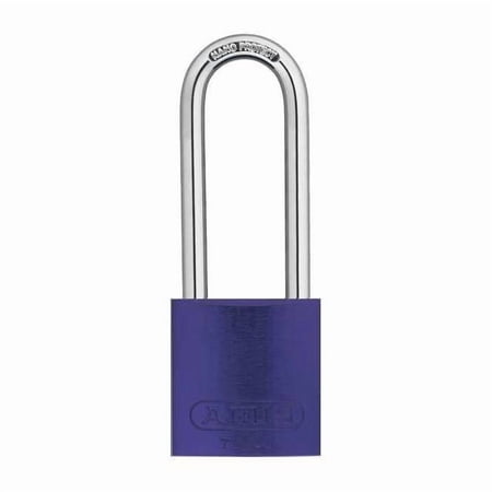 Keyed Padlock, Open, Rectangular Aluminum Body, Hardened Steel Shackle, 13/16 in W, 6 PK 19425