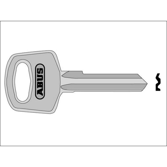 ABUS - 34 Right Hand 6 Pin Key Blank