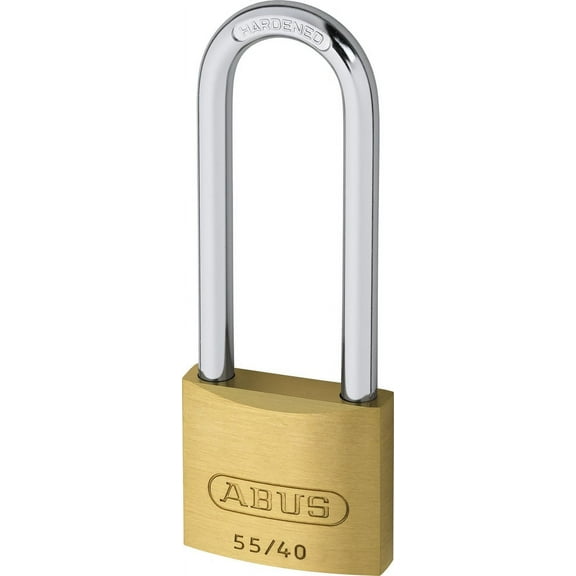 ABUS 55/40HB63 KA 5402 Brass Body Padlock, Extra Long Shackle