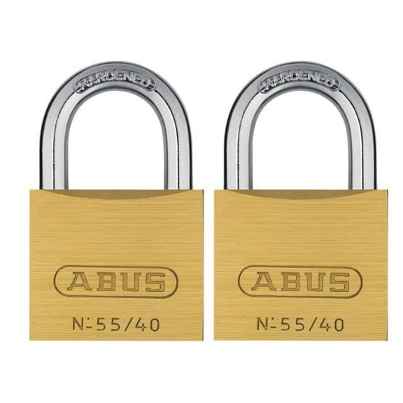 ABUS - 55/40mm Brass Padlocks Twin Pack