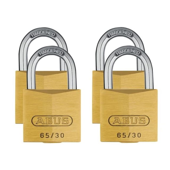 ABUS - 65/30mm Brass Padlock Quad Pack
