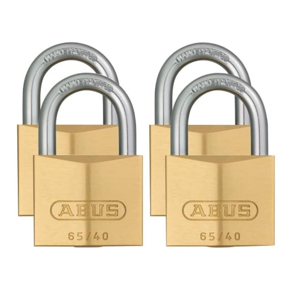 ABUS - 65/40mm Brass Padlock Quad Pack