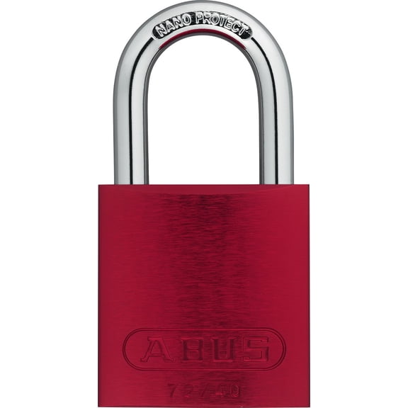ABUS 72/40 Aluminum Safety Padlock RED Keyed Different