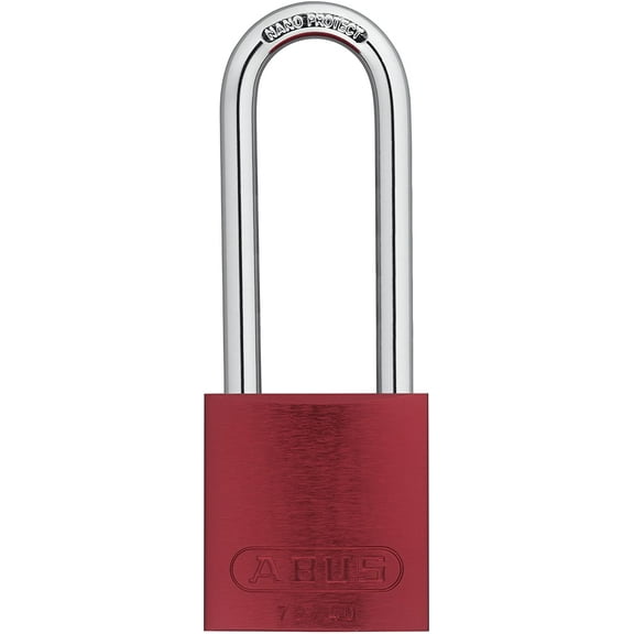 ABUS 72/40HB75 Aluminum Safety Padlock RED KEYED DIFFERENT - Long shackle (3")