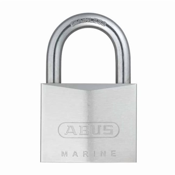 Padlock, Keyed Alike, Standard Shackle, Rectangular Brass Body, Stainless Steel Shackle 75168