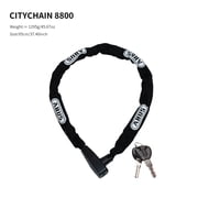 ABUS Bicycle Chain Lock, 85 cm   Anti-Theft Lock Suitable for Mountain Bikes, Road Bikes, and E-Bikes