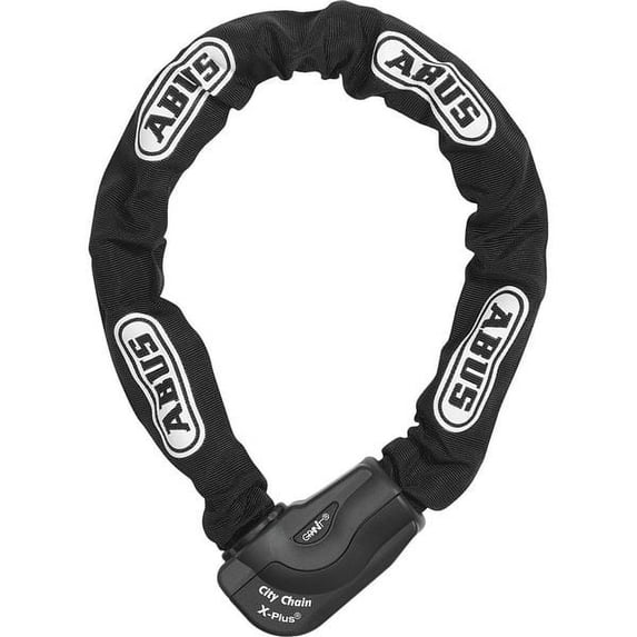 ABUS 1806/140 Chain Lock For Bicycles - 140cm Black Chain, 6mm Hardened Steel, Adjustable Loops, Made In Germany