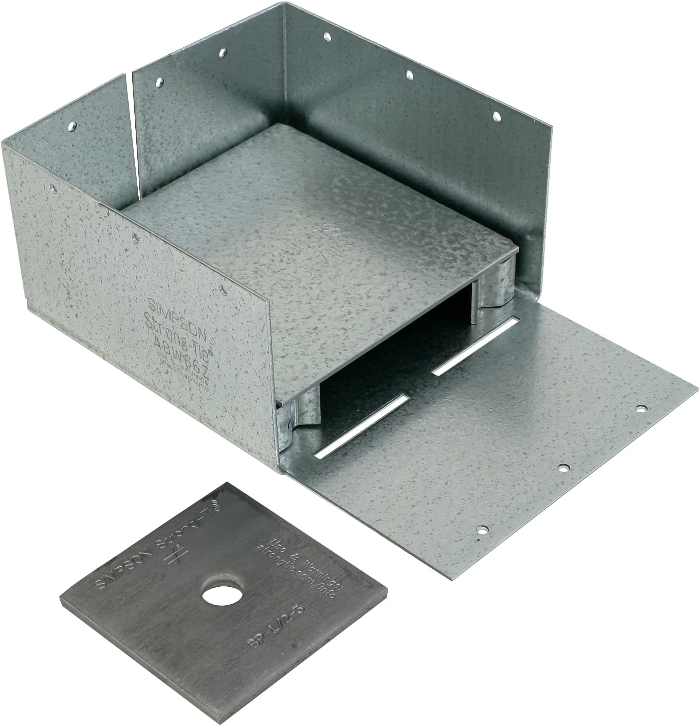 ABW66Z ABW ZMAX Galvanized Adjustable Standoff Post Base for 6x6