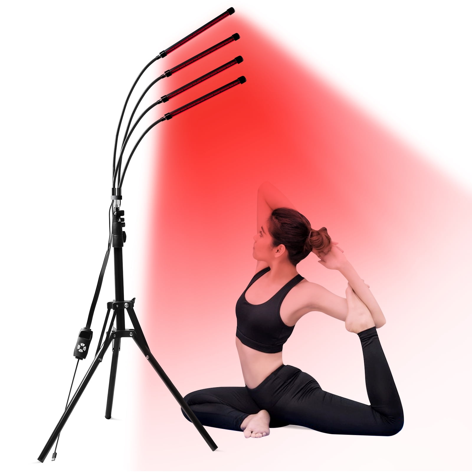 ABXMAS Red Light Therapy Lamp, Red Light Therapy Lamp for Face Body, 660nm Red Light and 850nm Infrared Light, Red Light Device with Adjustable Bracket for Relaxing