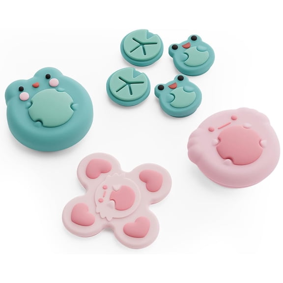 ABXY Key Buttons Cover Caps for Switch 2, D-Pad Thumb Grip Caps Set-Green Red