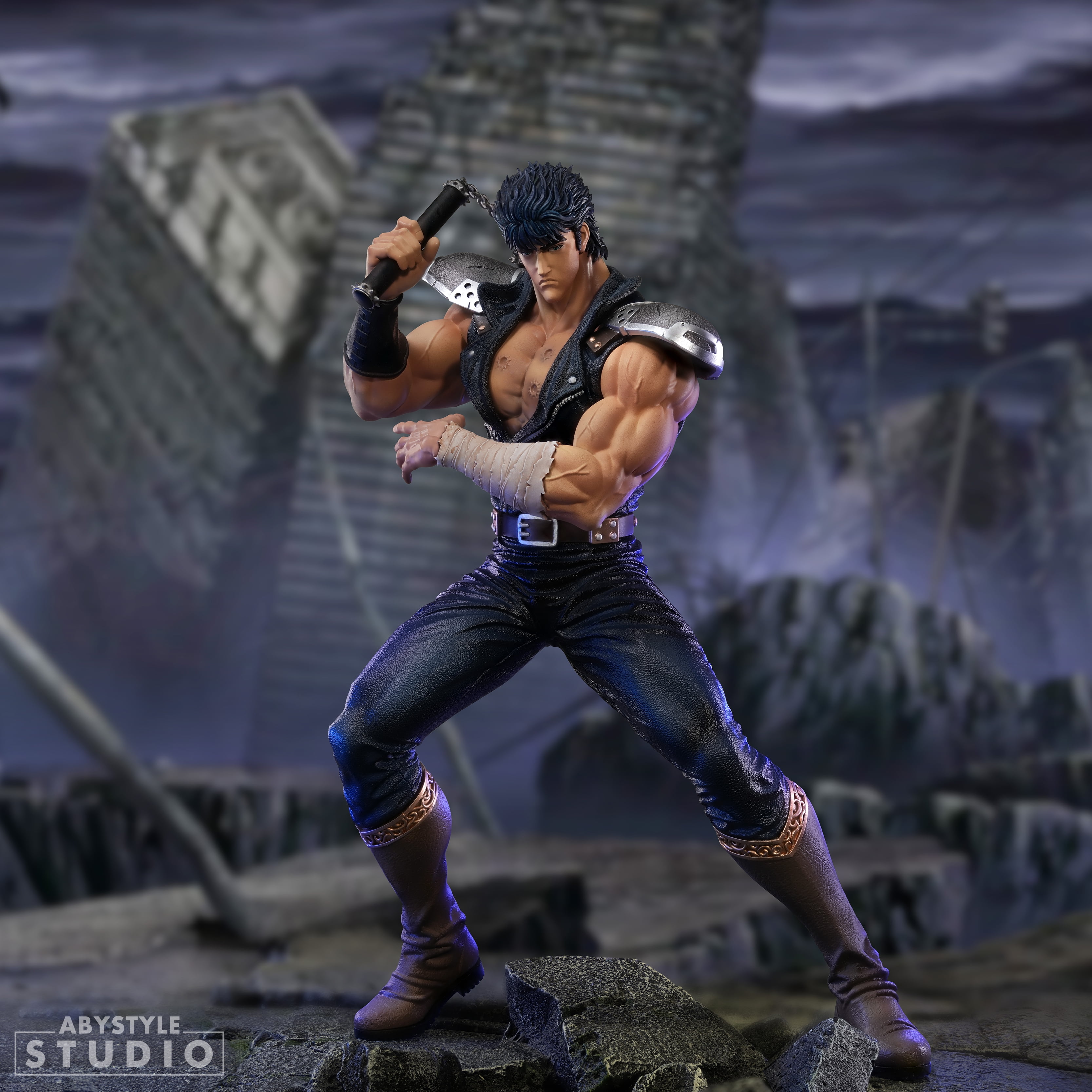 ABYSTYLE Studio Fist of The North Star Hakuto No Ken Ken 7.5" Tall SFC Collectible PVC Figure Statue Anime Manga Figurine Home Room Office Dcor Gift