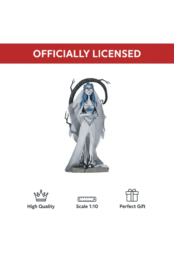 "ABYstyle Studio Corpse Bride Emily Collectible Gothic Figure, 8.2"" for Home, Room, or Office Decor"