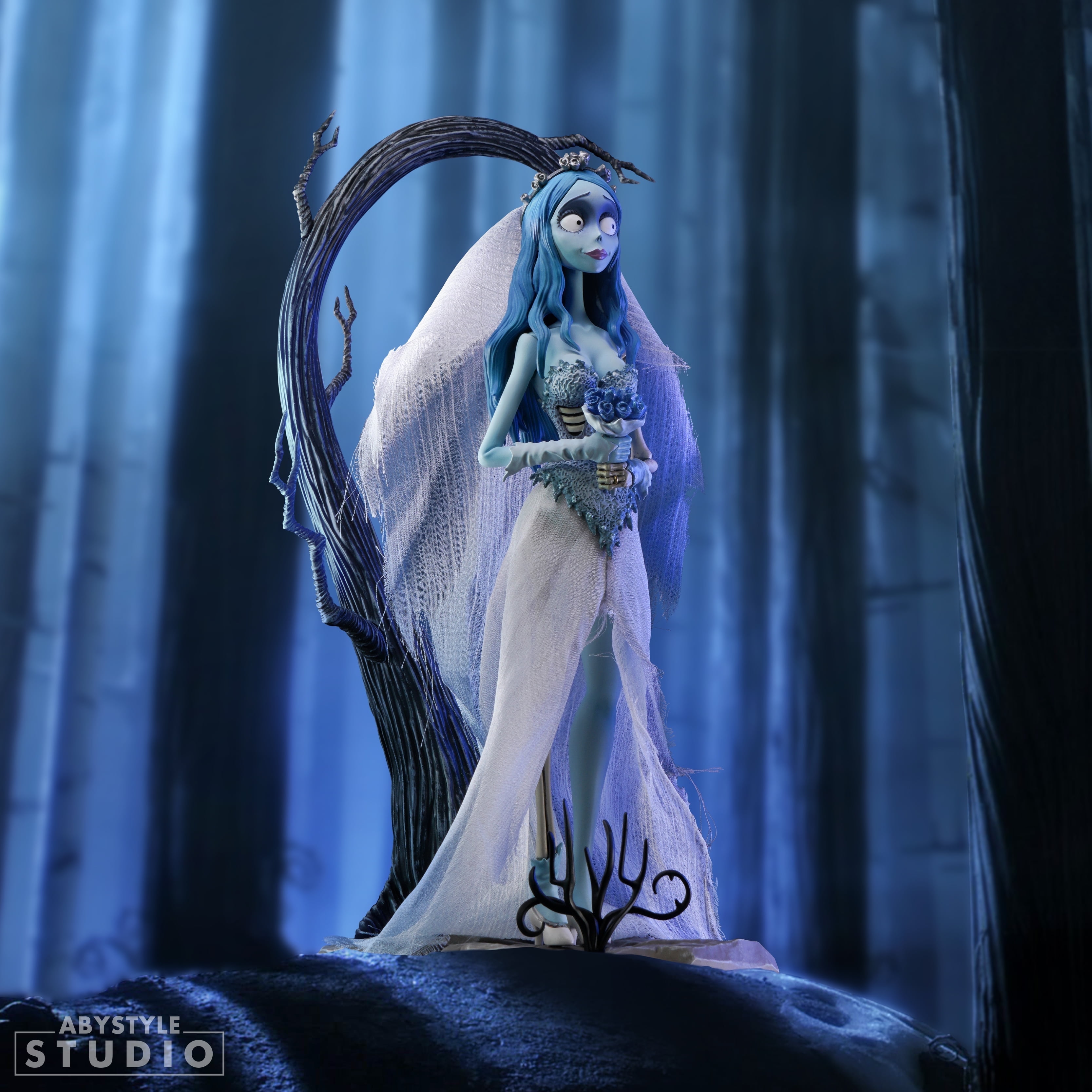 Corpse Bride Emily 8.2" Tall PVC Figurine with Fabric Veil
