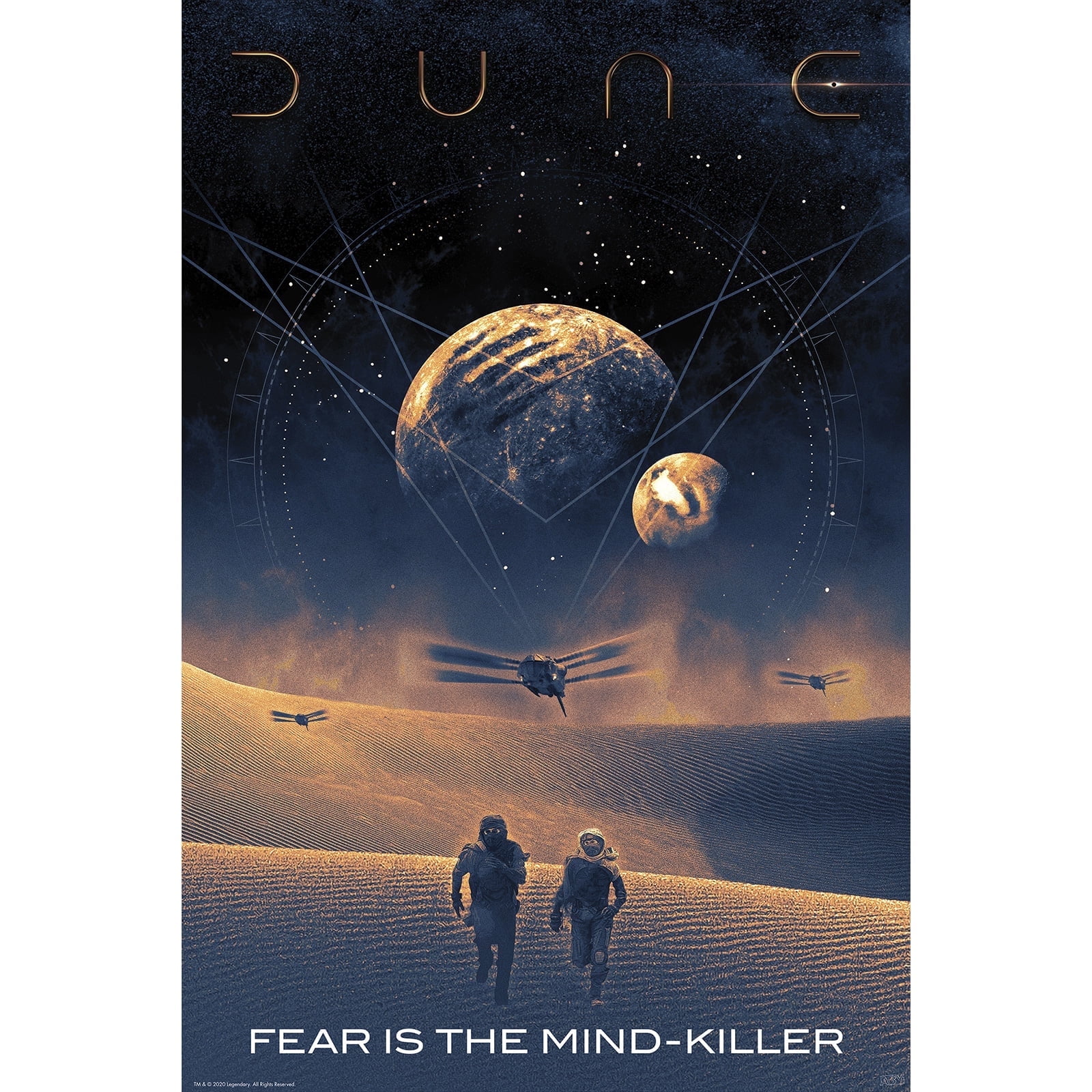 ABYstyle Officially Licensed DUNE Fear is the Mind Killer Poster, 36x24" Room Bedroom Wall Art Decor Gift