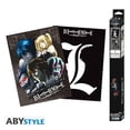 thumbnail image 1 of ABYstyle Officially Licensed Death Note Boxed Poster Set | 2 Unframed Mini Posters 15" x 20.5" Featuring Light, Ryuk, L, Misa & Rem – Anime Wall Art for Bedroom or Office, 1 of 3