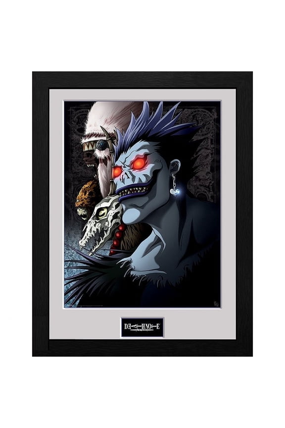 Officially Licensed Death Note Shinigami Framed Poster 12" x 16" Anime Wall Art Print, Officially Licensed Dcor for Fans