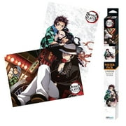 ABYstyle Officially Licensed Demon Slayer Boxed Poster Set 15" x 20.5" Includes 2 Mini Posters Anime Manga Wall Art Prints for BedroomOffice Room Decor
