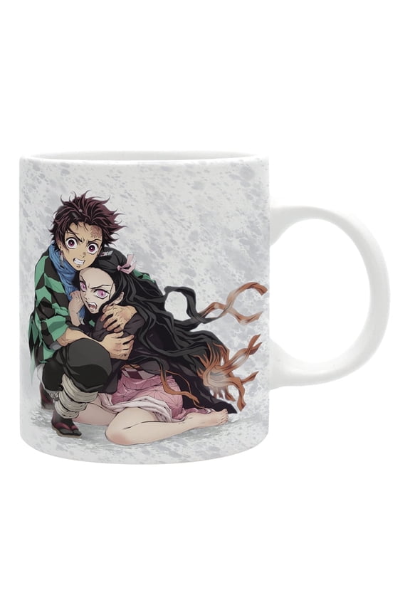 Demon Slayer Tanjiro & Nezuko Snow Mug 11oz Ceramic Coffee Cup Official Anime Drinkware & Gift