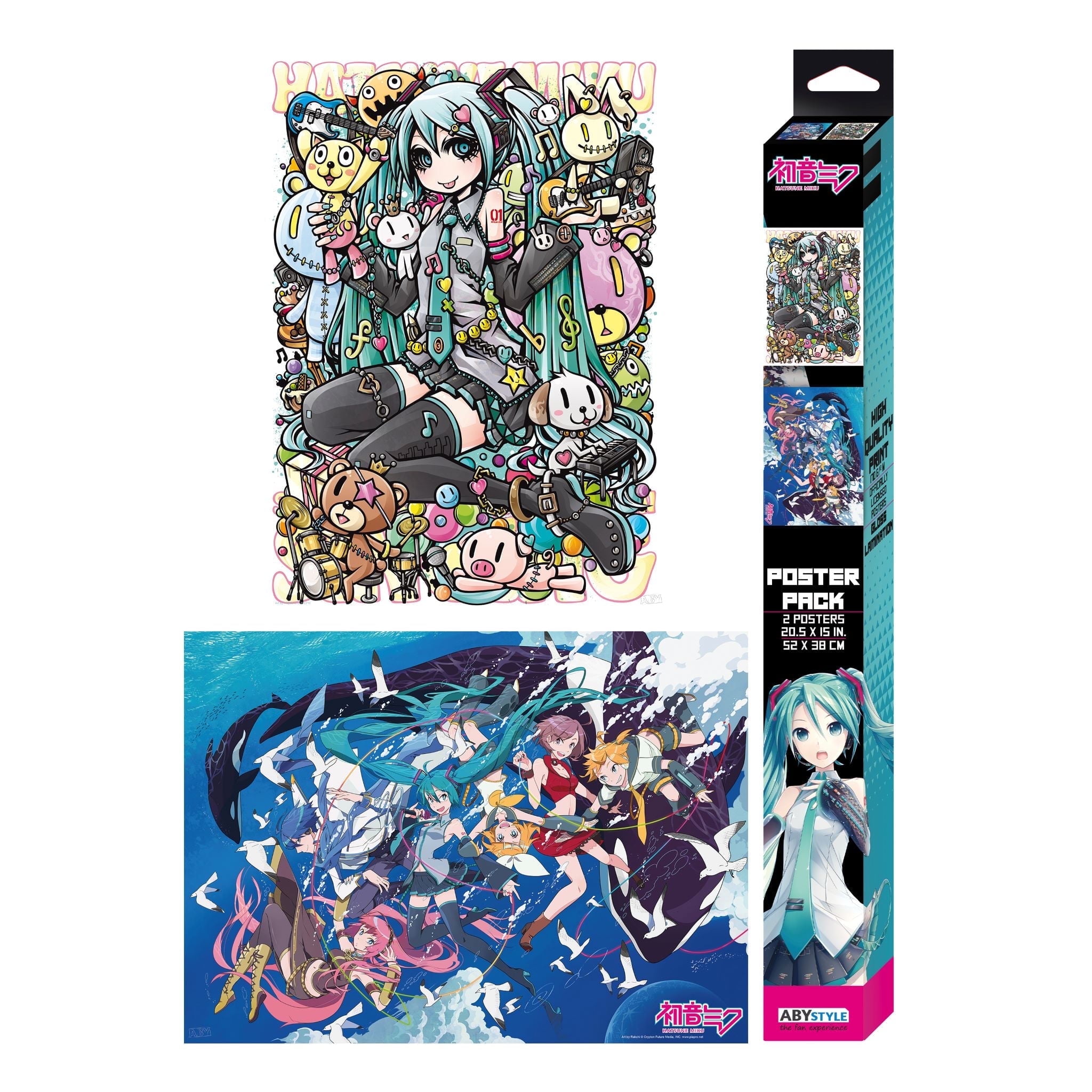 ABYstyle Officially Licensed Hatsune Miku - Hatsune Miku Boxed Poster Set (2 Pack) Home and Room Decor