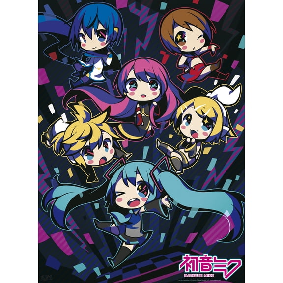 ABYstyle Officially Licensed Hatsune Miku & Friends Chibi Poster 15” x 20” Cute Anime Wall Art, Officially Licensed Vocaloid Decor, Kawaii Room Poster