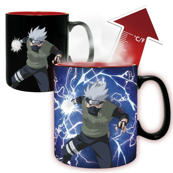 ABYstyle Naruto Shippuden Kakashi Itachi Heat Change Mug 16 Fl Oz Anime Manga Drinkware Home & Kitchen Merch