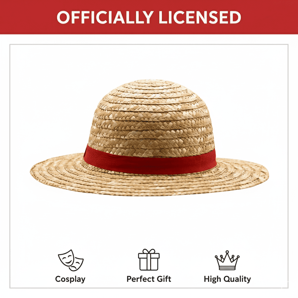 ABYstyle One Piece Officially Licensed Monkey D. Luffy Straw Hat Adult Anime Manga Pirate Cosplay Costume Accessories Merch Gift