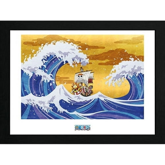 GB Eye Officially Licensed One Piece Thousand Sunny Framed Poster | 12" x 16" Wall Art for Anime Fans – Officially Licensed Home & Office Decor