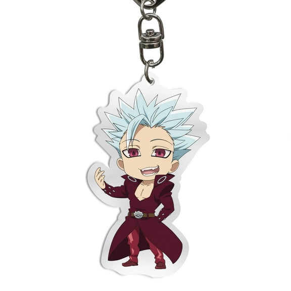 ABYstyle The Seven Deadly Sins Ban Acrylic Keychain – Official Anime Chibi Key Ring Accessory – Collectible Gift for Fans