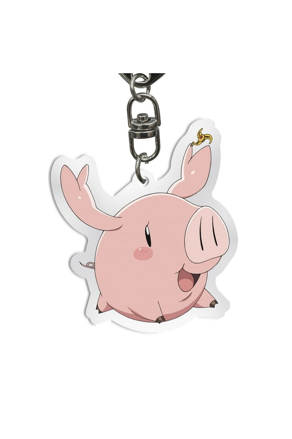 The Seven Deadly Sins Hawk Acrylic Keychain  Official Anime Chibi Key Ring Accessory  Cute Collectible Gift for Fans