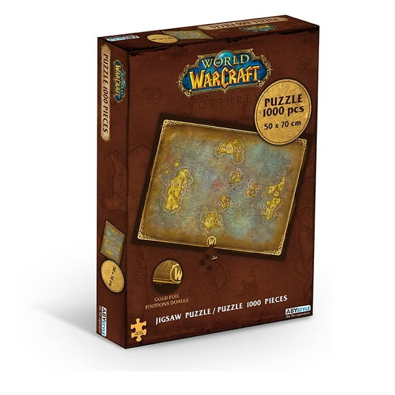 ABYstyle World of Warcraft Azeroth Map 1000 Piece Jigsaw Puzzle | Official Blizzard Gaming Collectible | Fantasy Puzzle Gift for WoW Fans and Puzzle Enthusiasts