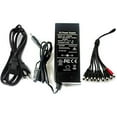 thumbnail image 1 of AC 100-240V to DC 12V 5A Power Supply Adapter Switching 5.5mm x 2.1mm with 1 to 9 Way Splitter Cable and Power Cord for CCTV Camera DVR NVR Led Light Strip UL Listed FCC, 1 of 9