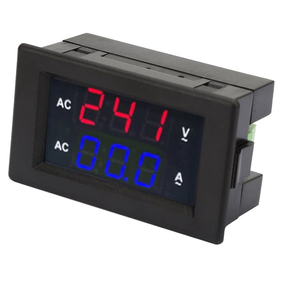 AC 100-300V 10A Digital Voltmeter Ammeter Gauge Dual LED Bright Blue Red Display 0.39 inches / 1.0 cm Dual Meter Volt Amp Multi Functional Tester Detector