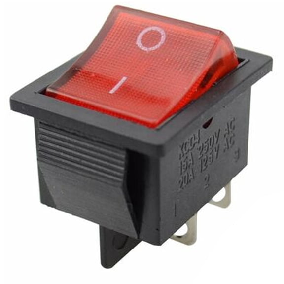 Mechanical & Electrical Life Rated Switches 4 Toggle Switches With Red Light On/Off (Red)