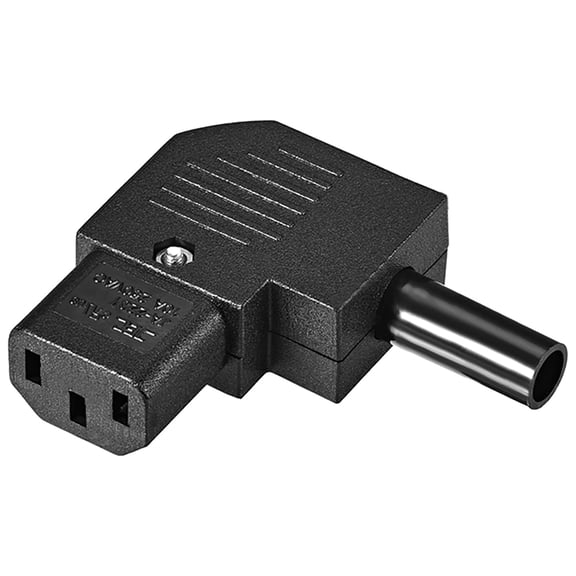 AC 110-250V 10A Female IEC320 C13 Power Socket Adapter Connector Right Angle