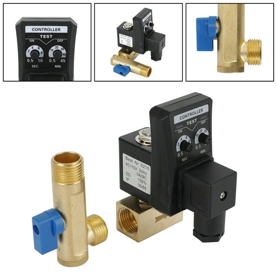AC 110V 1/2" Automatic Electronic Timed Air Compressor Auto Drain Valve