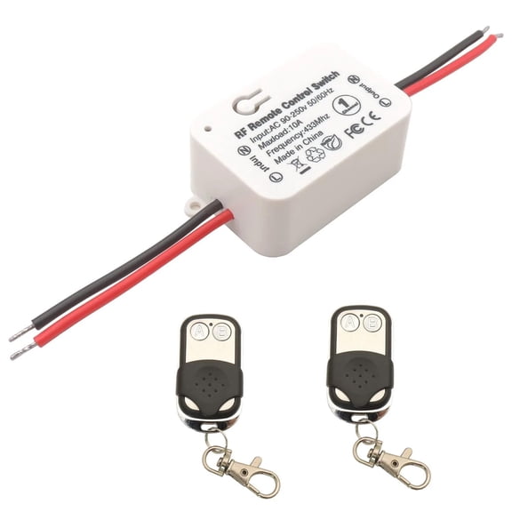 AC 110V 120V 220V 240V Wireless Remote Control Light Switch 1500W 1 Channel 433M