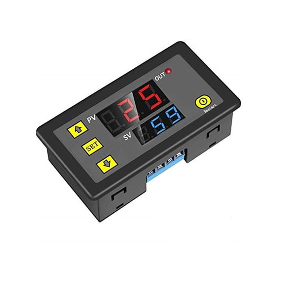 AC 110V-220V 12V/24V Cycle Time Timer Delay Relay LED Dual Digital Display Timing Adjustable Power Supply Thermolator 0-999