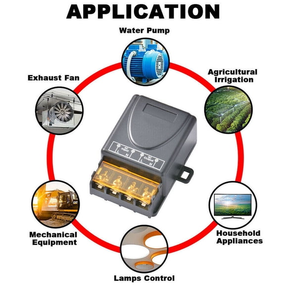 AC 110V-240V 30A RF Relay Wireless Remote Control Switch + 433MHz Remote AH611