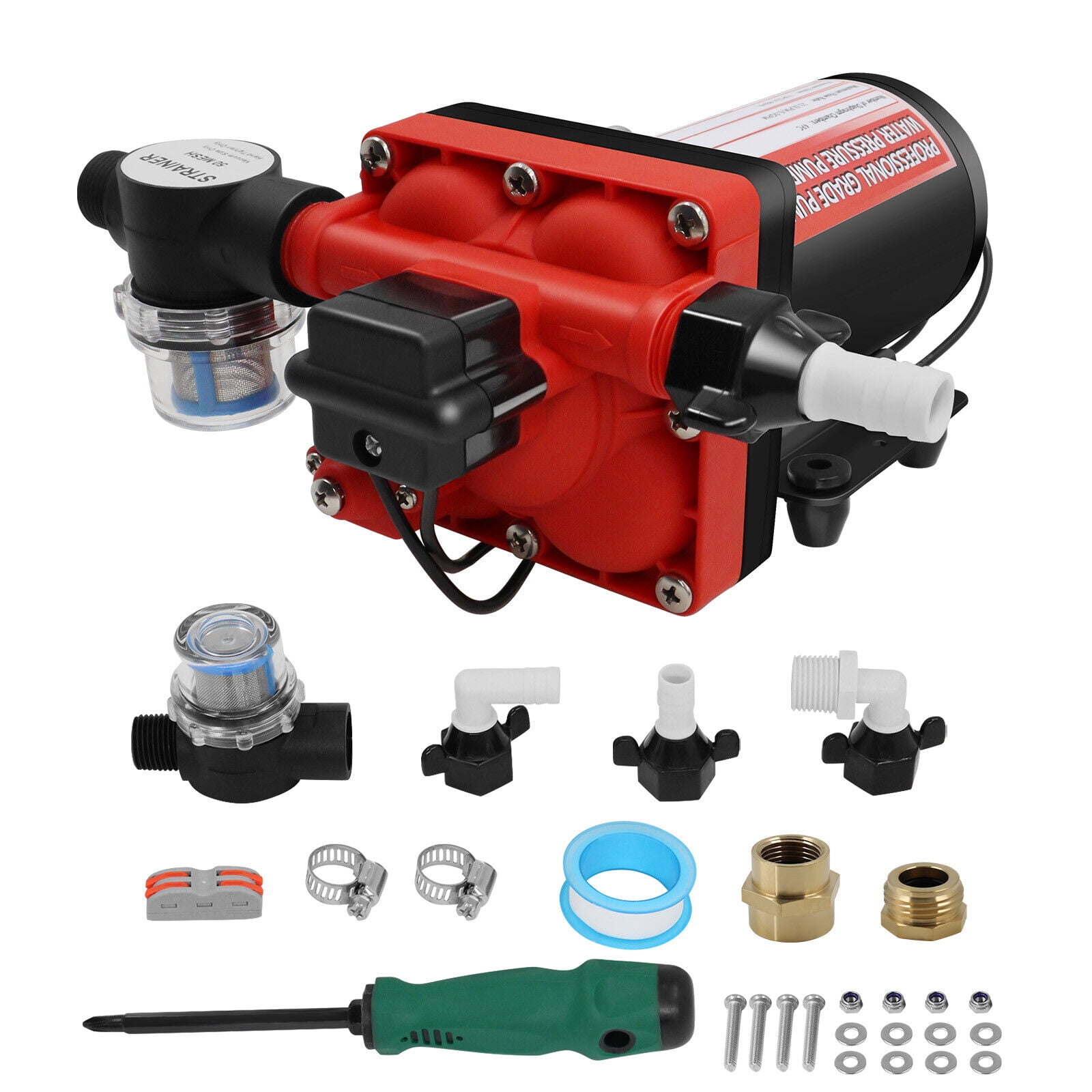 AC 110V Self-priming Diaphragm Pump 70PSI Pressure Water Pump 6GPM Auto Switch