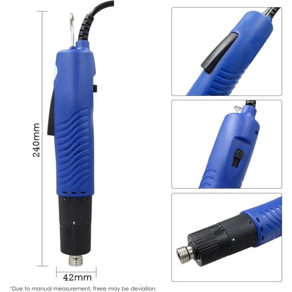 AC 110V Electric Screwdriver Handheld Corded Electric Screw Driver Adjustable Torque 1/4-in Screw Bit Diameter Repair Tool