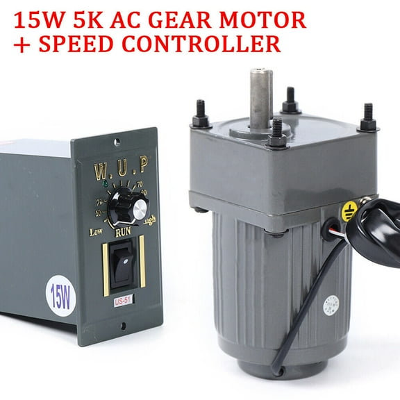 AC 110V Gear Motor Electric Variable Speed Reduction Controller 1:5 270 RPM 15W
