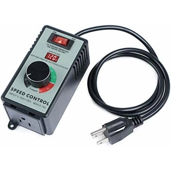 AC 120V 15A Speed Controller Variable Adjuster for Router Duct Exhaust Ceiling Fan Electric Motor Rheostat Black$$Tools & Hardware Other