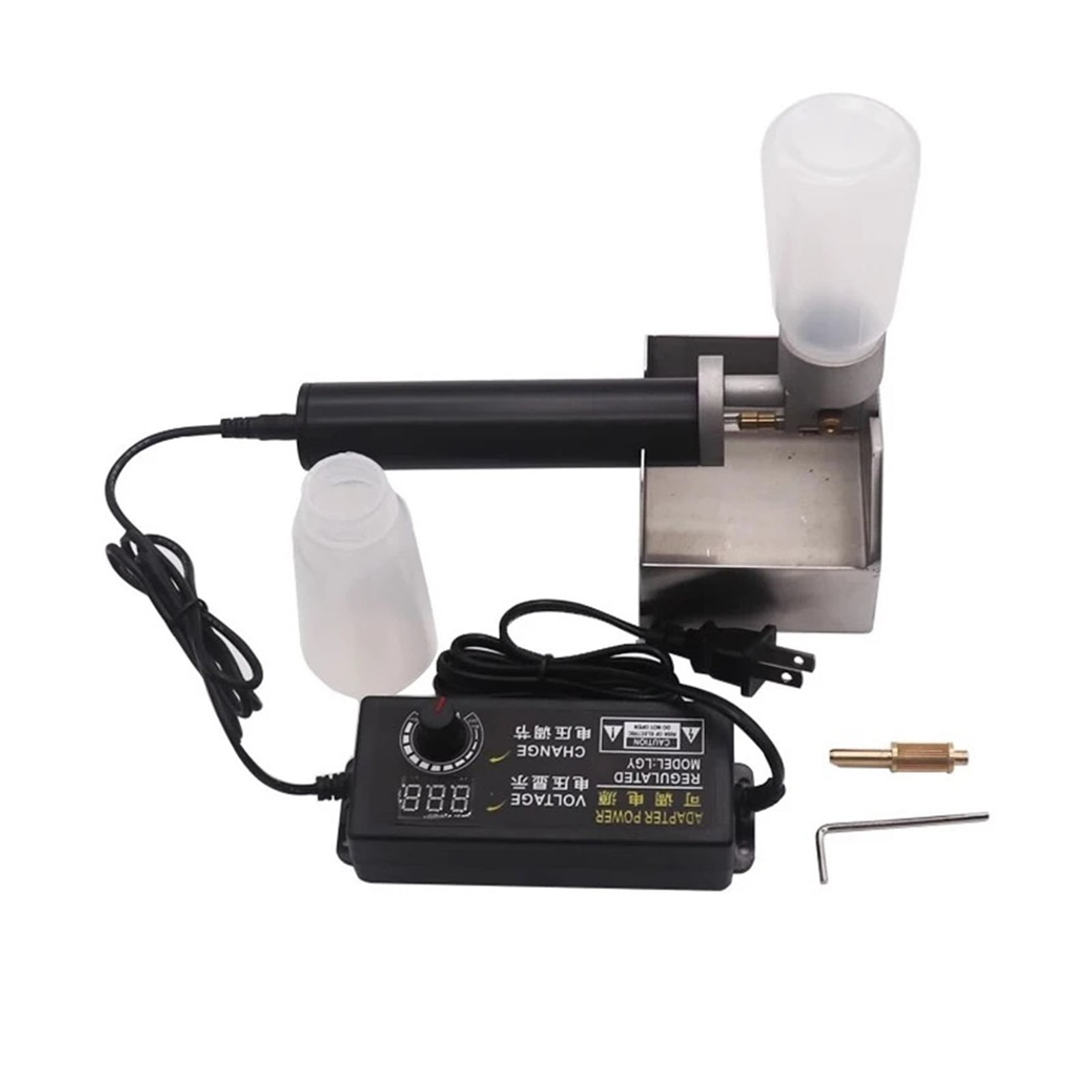 AC 120W Handheld Oil Edger Electric Leather Edge Oil Box, Manual hed Leather Products Side Oil Tool