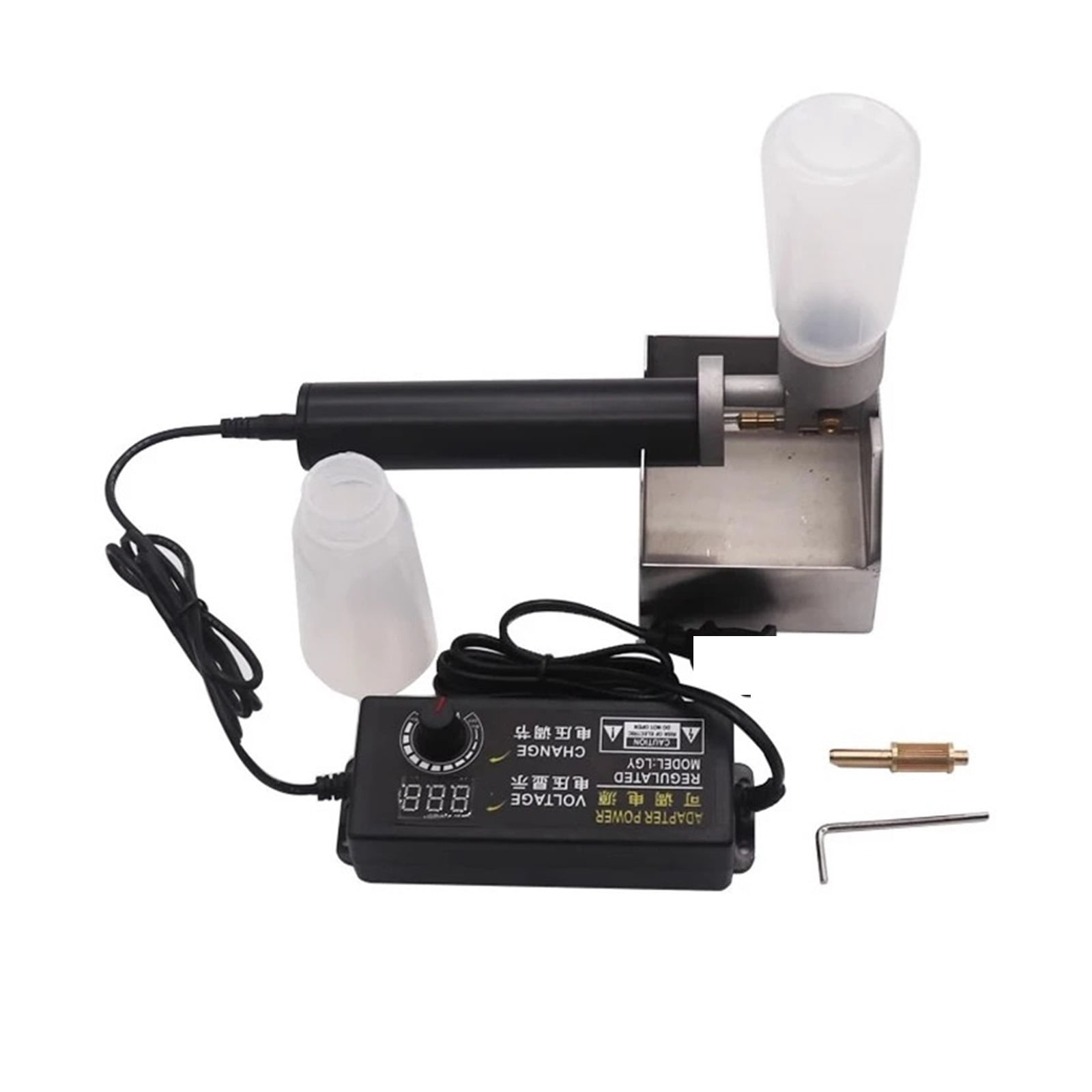 AC 120W Handheld Oil Edger Electric Leather Edge Oil Box, Manual hed Leather Products Side Oil Tool