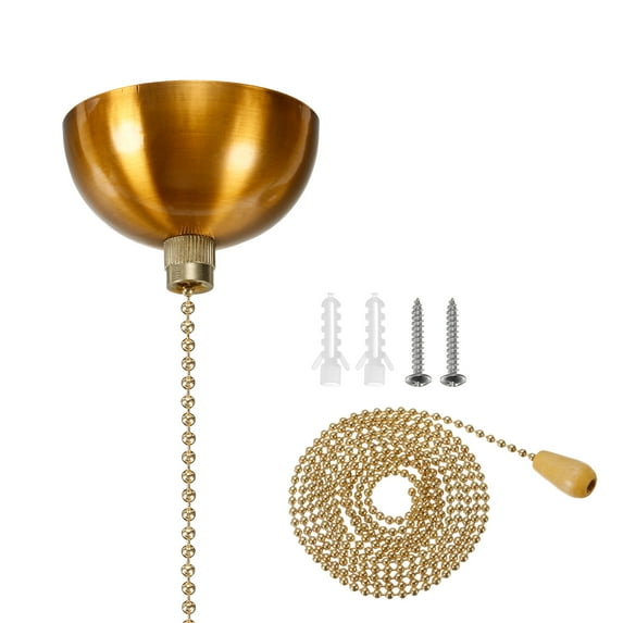 AC 125/250V Pull Chain Switch Gold Bronze On/Off Hemisphere Cover