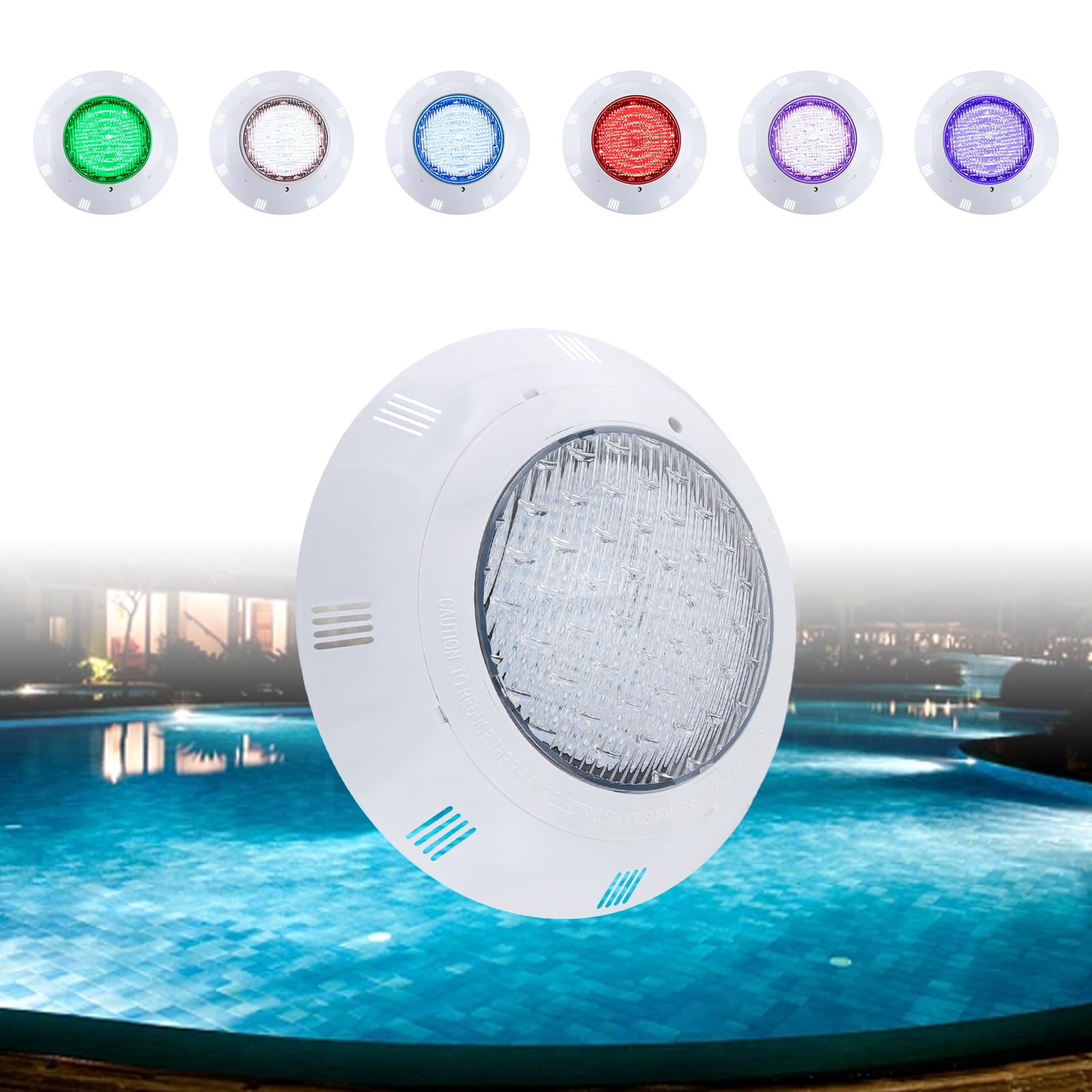 AC 12V 36W RGB Swimming LED Pool Lights 120° Luminous Angle Underwater ...
