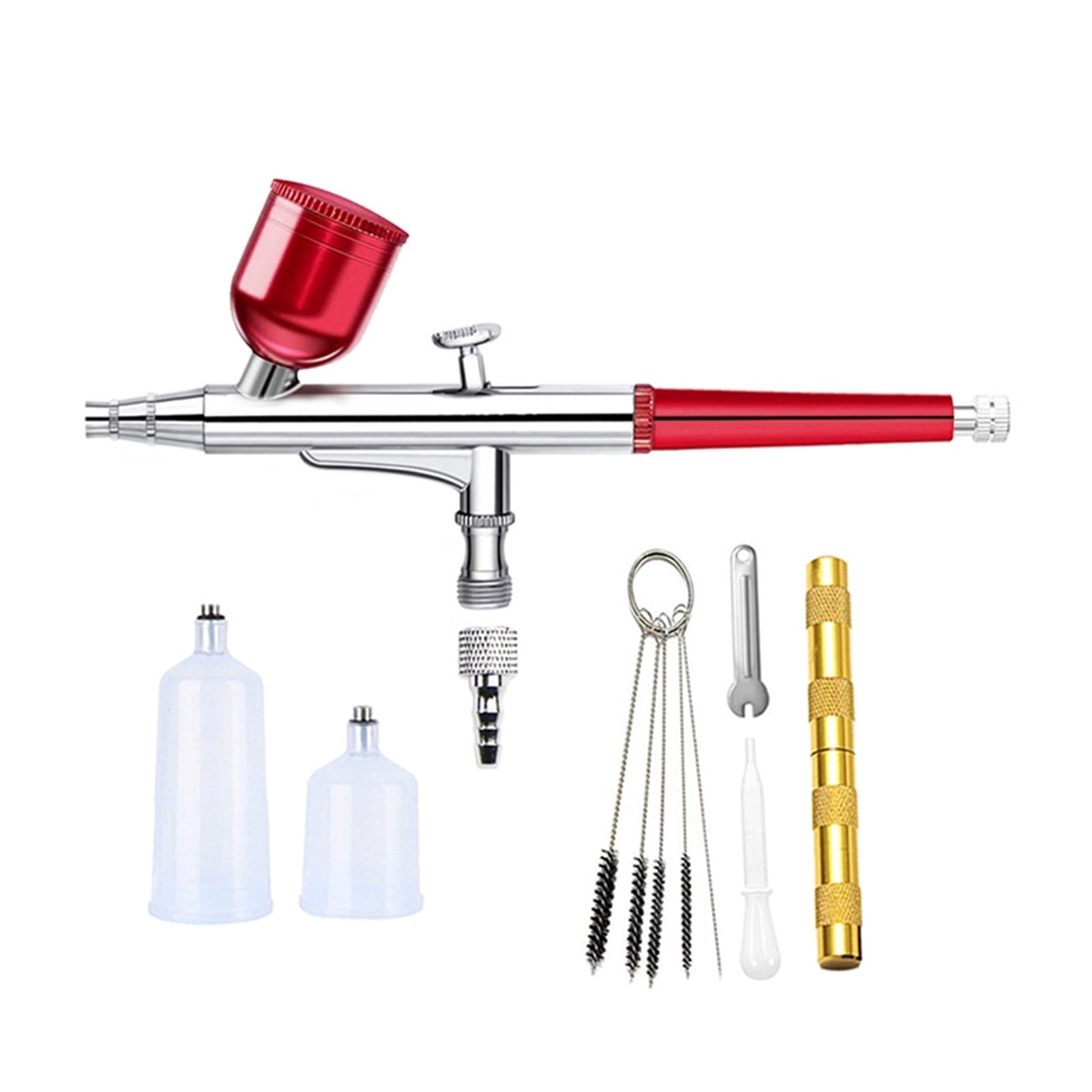 AC 131 Dual Action Red Airbrush Pen Spray Art Painting Tattoo Cake Makeup Beautifu Model Air Brush Gun ,Versatile applications