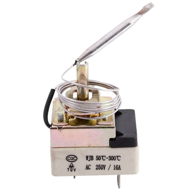 IIVVERR AC 16A 250V 50 to 300 Celsius 3 Pin NC Capillary Thermostat for  Electric Oven (AC 16A 250V 50 a 300 Celsius 3 Pin NC termostato capilar  para