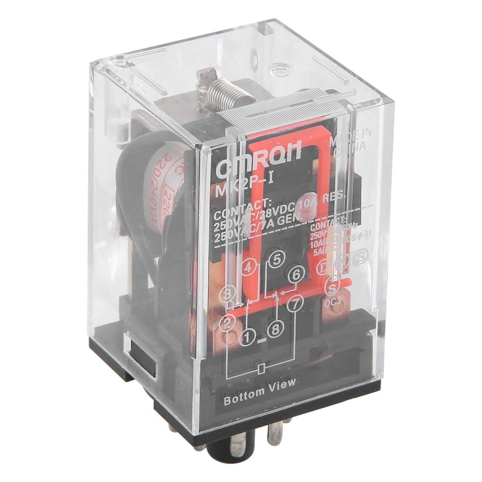 AC 220V/230V Coil Voltage PCB Power Relay 8 Pins DPDT 2NO 2NC MK2P-1,1 ...